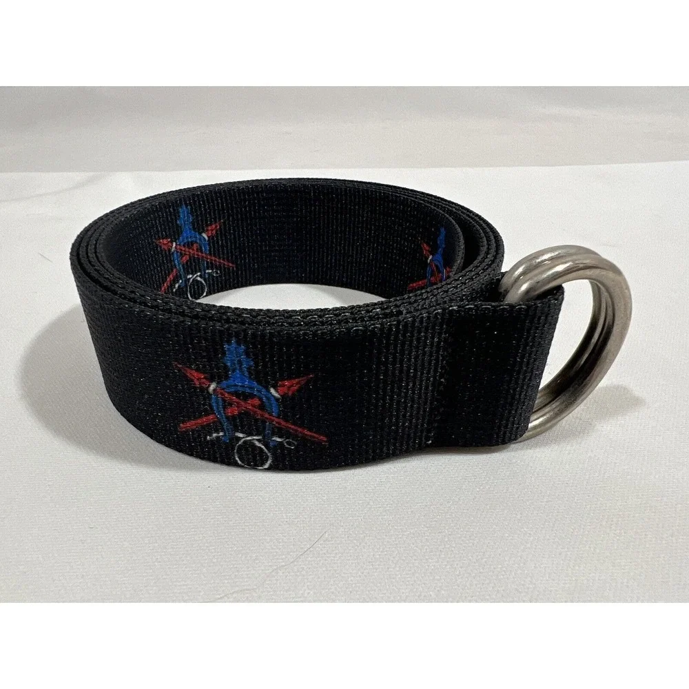 Thomas Bates Belt Small Nautical Print Nylon Casual Preppy